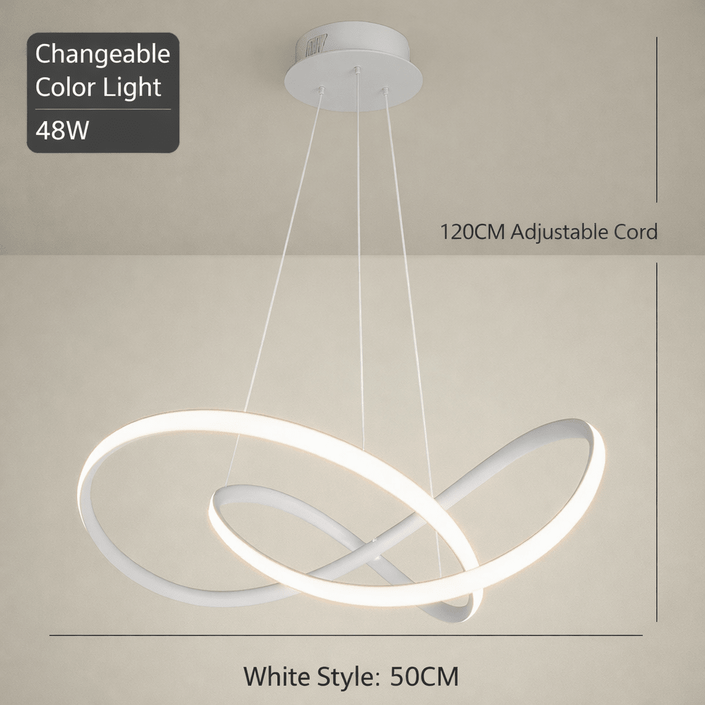 CLOVISHINE – Elegante lampada a sospensione dal design a trifoglio per ambienti moderni