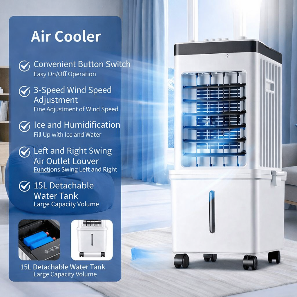 COOLNOVA – Mobile Air Conditioner – Flexible 3-in-1 Freshness for Home