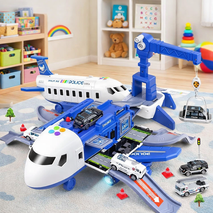 RUNWAYHERO – Set de aventura de vuelo con avión y vehículos de servicio