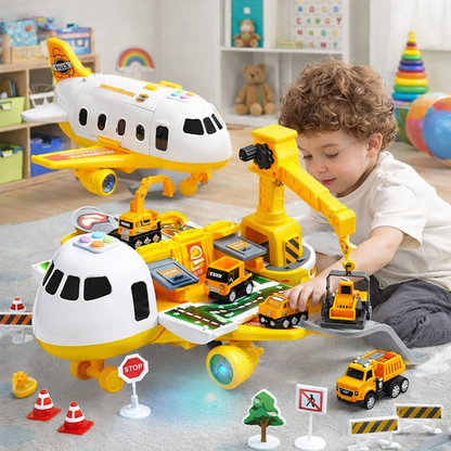 RUNWAYHERO – Set de aventura de vuelo con avión y vehículos de servicio