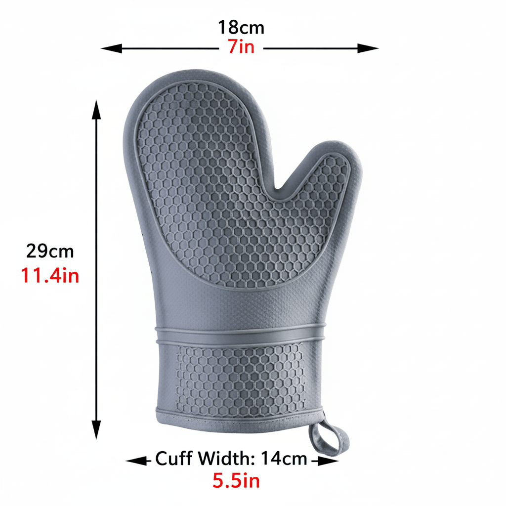 HEATSAFE – Guantes de horno de silicona antideslizantes para máxima protección contra el calor