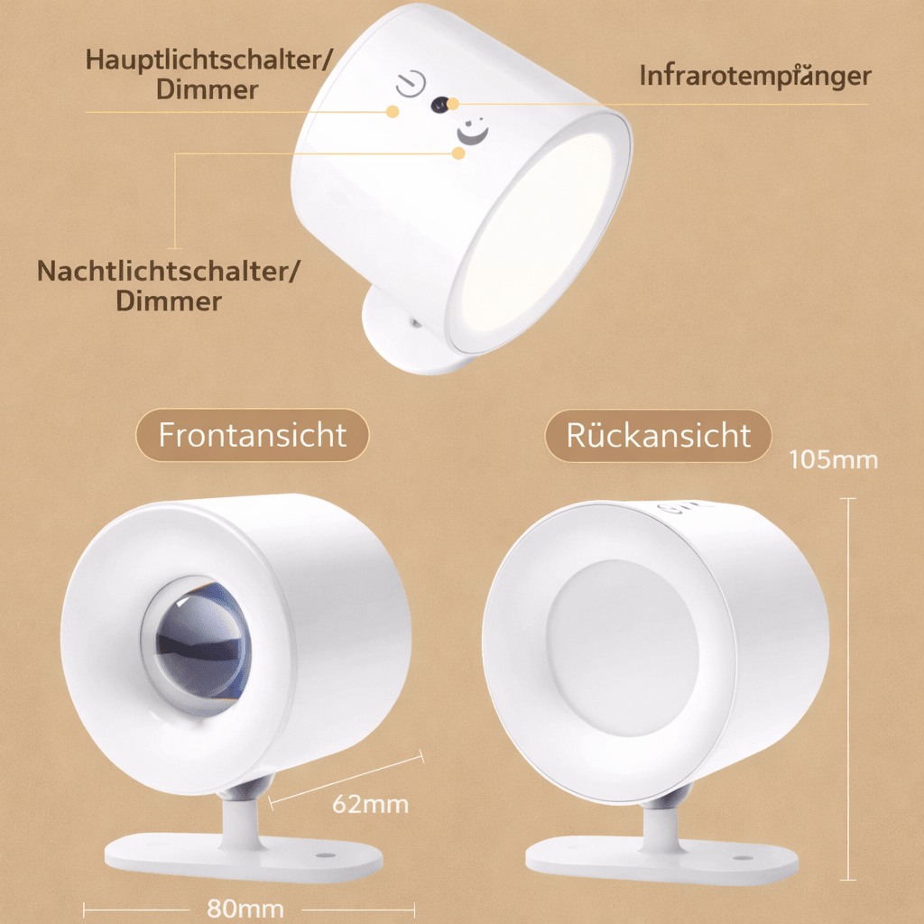 GLOWFREE – Wireless LED wall lamp with warm light
