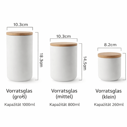 BAMBOOFRESH Keramische voorraadpotten – Luchtdicht & stijlvol voor elke keuken