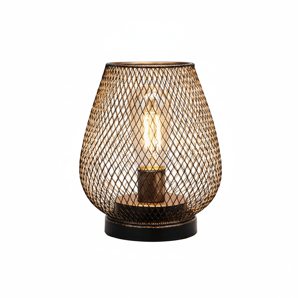 LUMICOVE – Kabellose Metall-Tischlampe mit warmem LED-Edisonlicht für gemütliche Räume