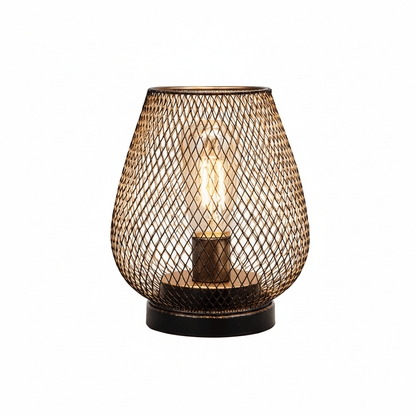 LUMICOVE – Kabellose Metall-Tischlampe mit warmem LED-Edisonlicht für gemütliche Räume