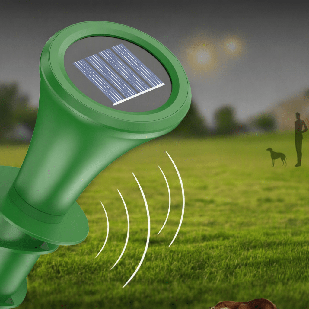 Solar Mole Repellent - Répulsif efficace avec vibration pour jardin & pelouse