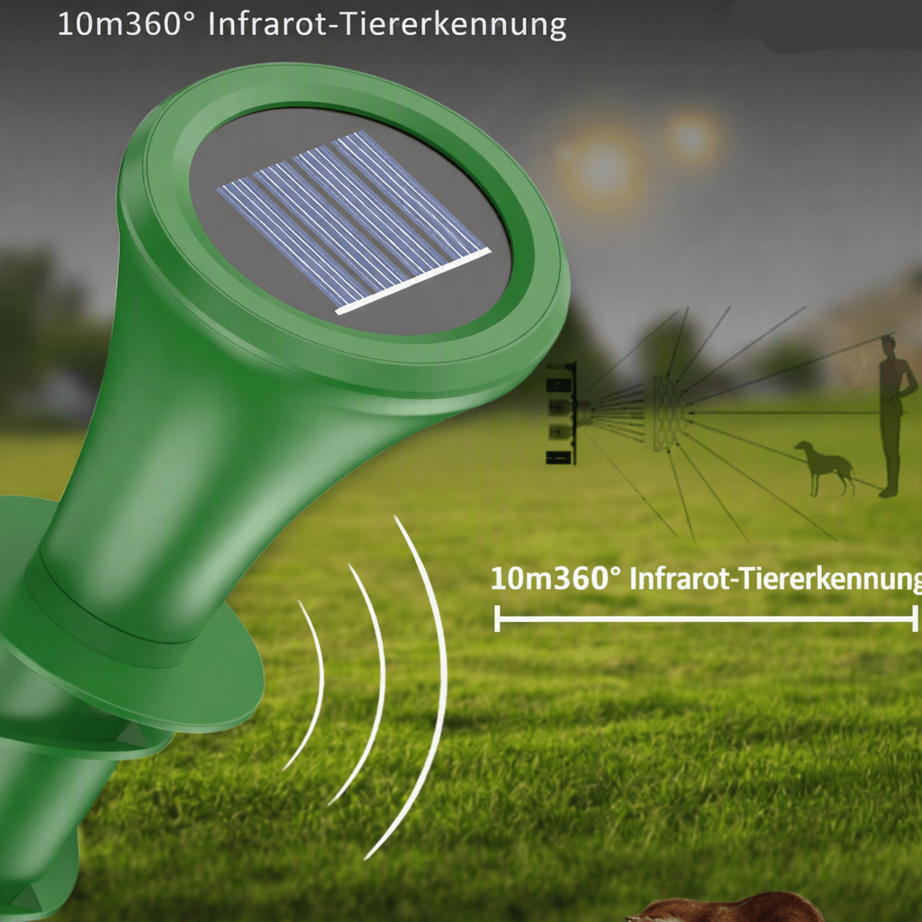 Solar Mole Repellent - Répulsif efficace avec vibration pour jardin & pelouse
