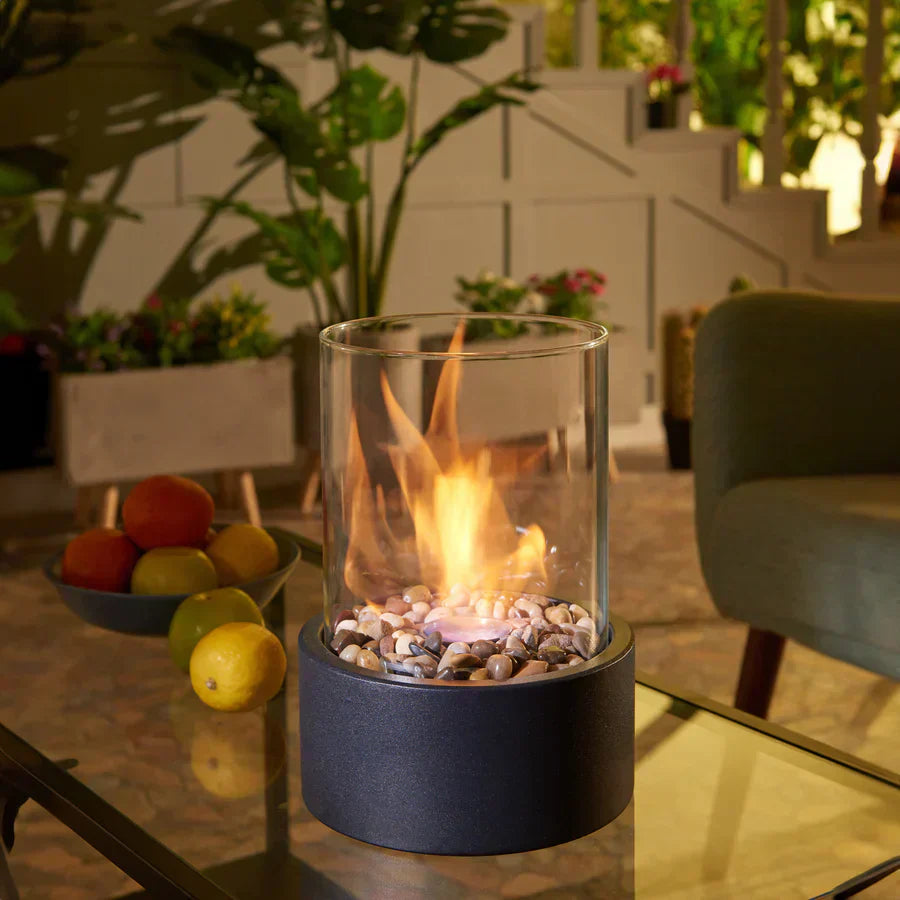 CosyFlame – Chimenea de mesa moderna con llamas reales y combustión sin humo con bioetanol