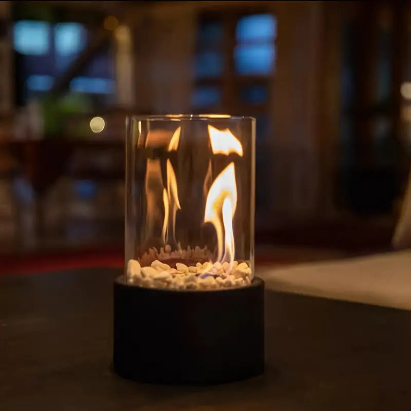 CosyFlame – Chimenea de mesa moderna con llamas reales y combustión sin humo con bioetanol