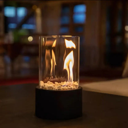CosyFlame – Chimenea de mesa moderna con llamas reales y combustión sin humo con bioetanol