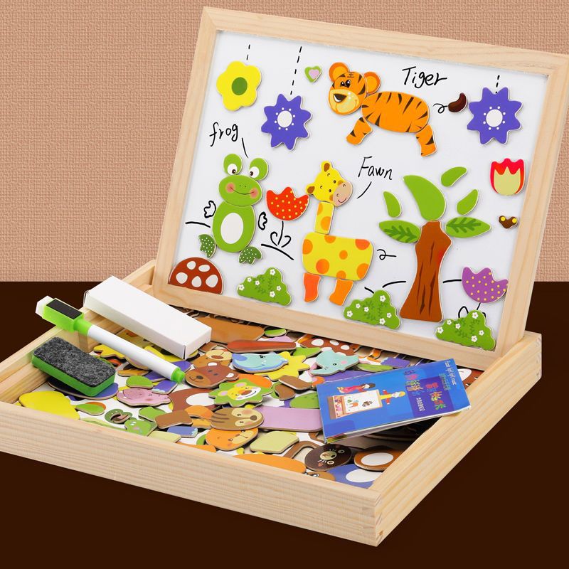 ARTIBLOX – 2-in-1 Montessori Drawing Board with Magnetic Board & Chalkboard for Children