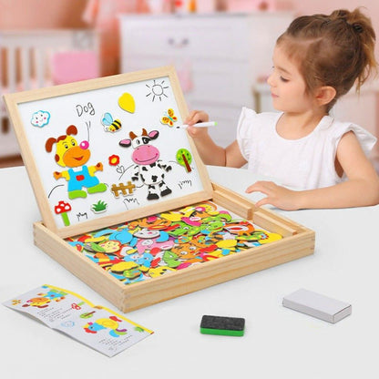 ARTIBLOX – 2-in-1 Montessori Drawing Board with Magnetic Board & Chalkboard for Children