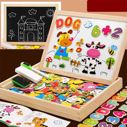 ARTIBLOX – 2-in-1 Montessori Drawing Board with Magnetic Board & Chalkboard for Children