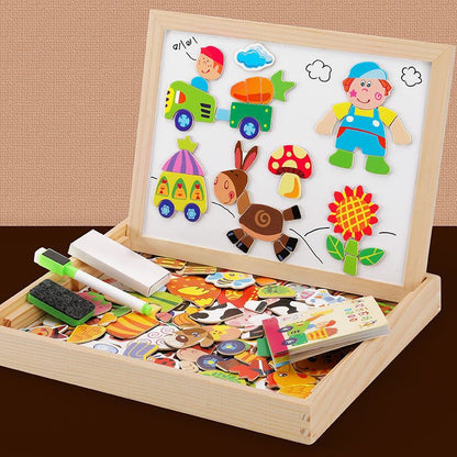 ARTIBLOX – 2-in-1 Montessori Drawing Board with Magnetic Board & Chalkboard for Children