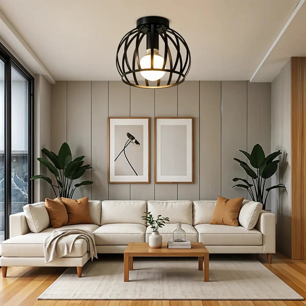 DARKRIVET – Industrielle Deckenleuchte in robuster schwarzer Metalloptik 3