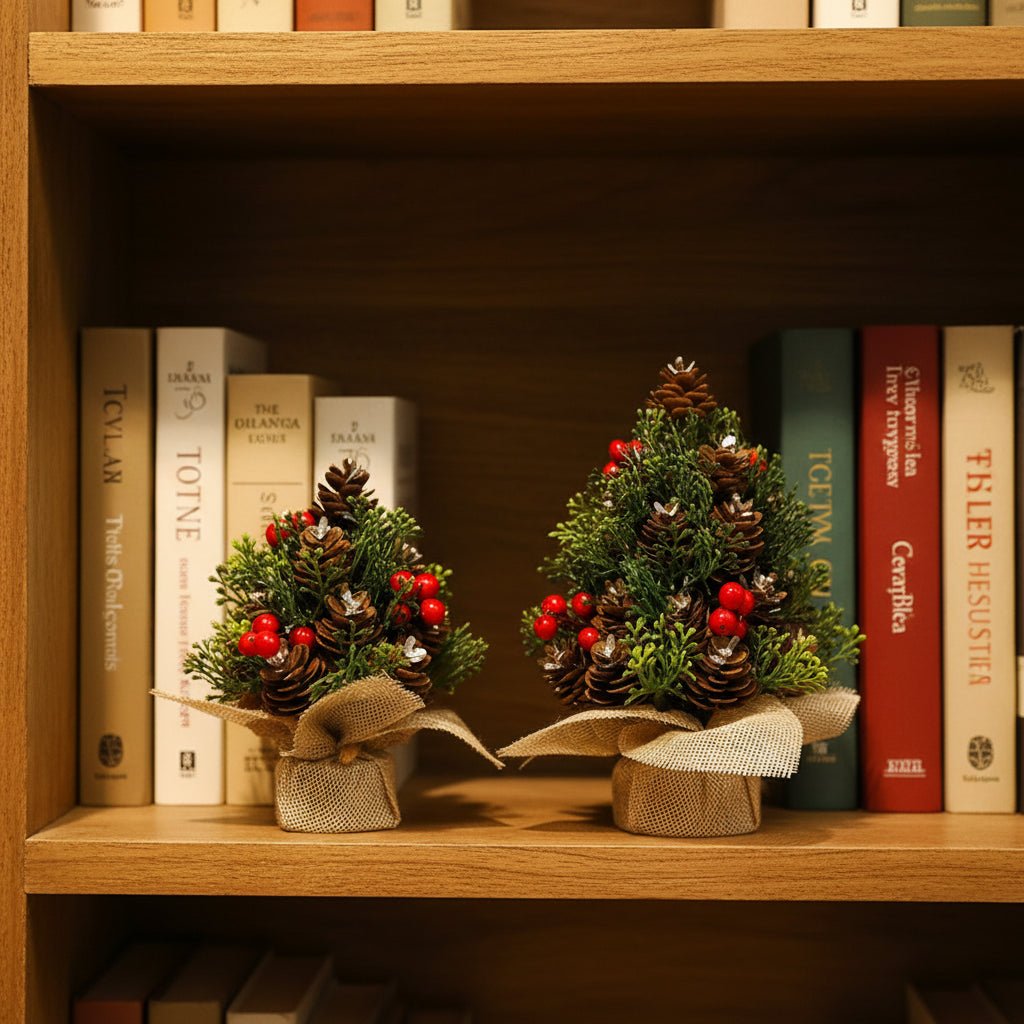 DECOFIR – Realistisches Weihnachts-Desktop-Display mit stabilem Standfuß 1