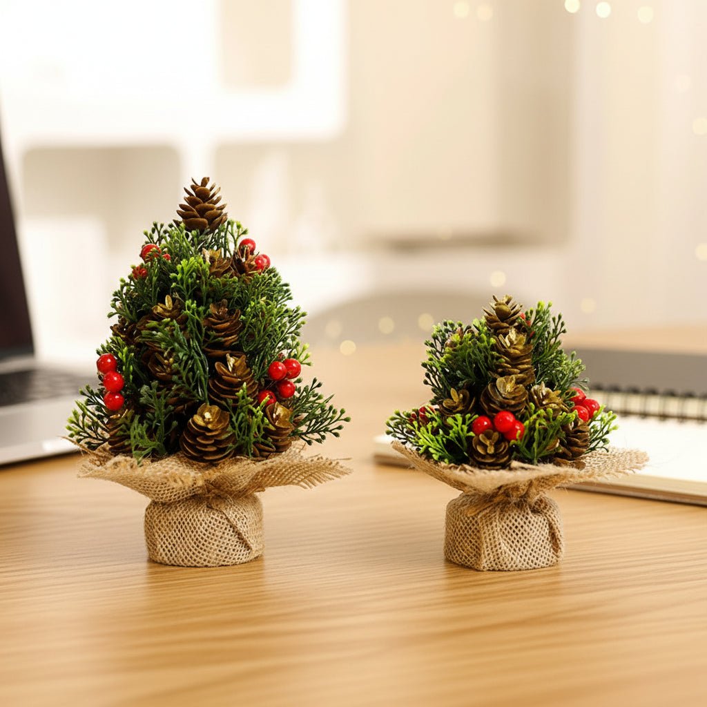 DECOFIR – Realistisches Weihnachts-Desktop-Display mit stabilem Standfuß 3