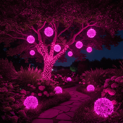 DECOSPHERA – LED-Lichtkugel – Wasserdichte Außenbeleuchtung für stimmungsvolles Ambiente und Dekoration 2