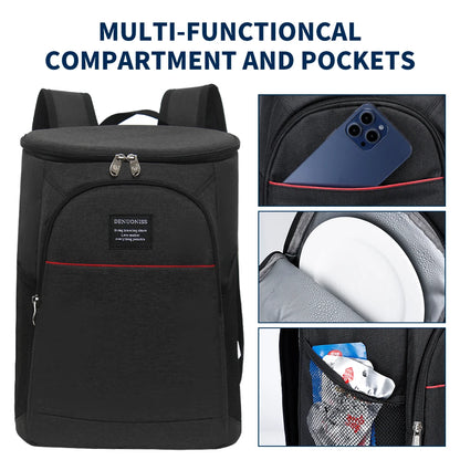 DENUONISS - 20L Kühlrucksack Mit Doppelte Isolierung Für Picknick Und Outdoor 5