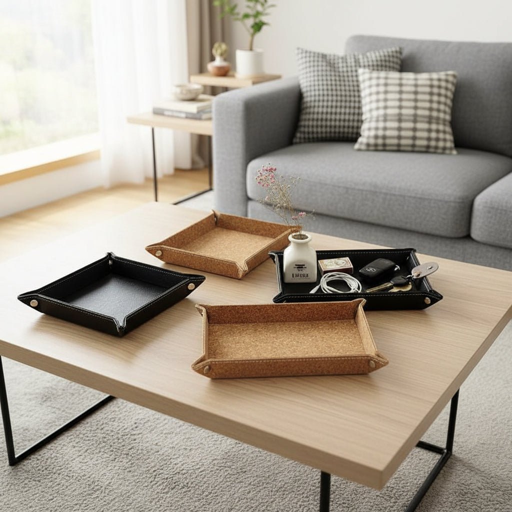 DESKVALE – Mehrzweck-Ablagefach aus Leder für Zuhause und Büro 1