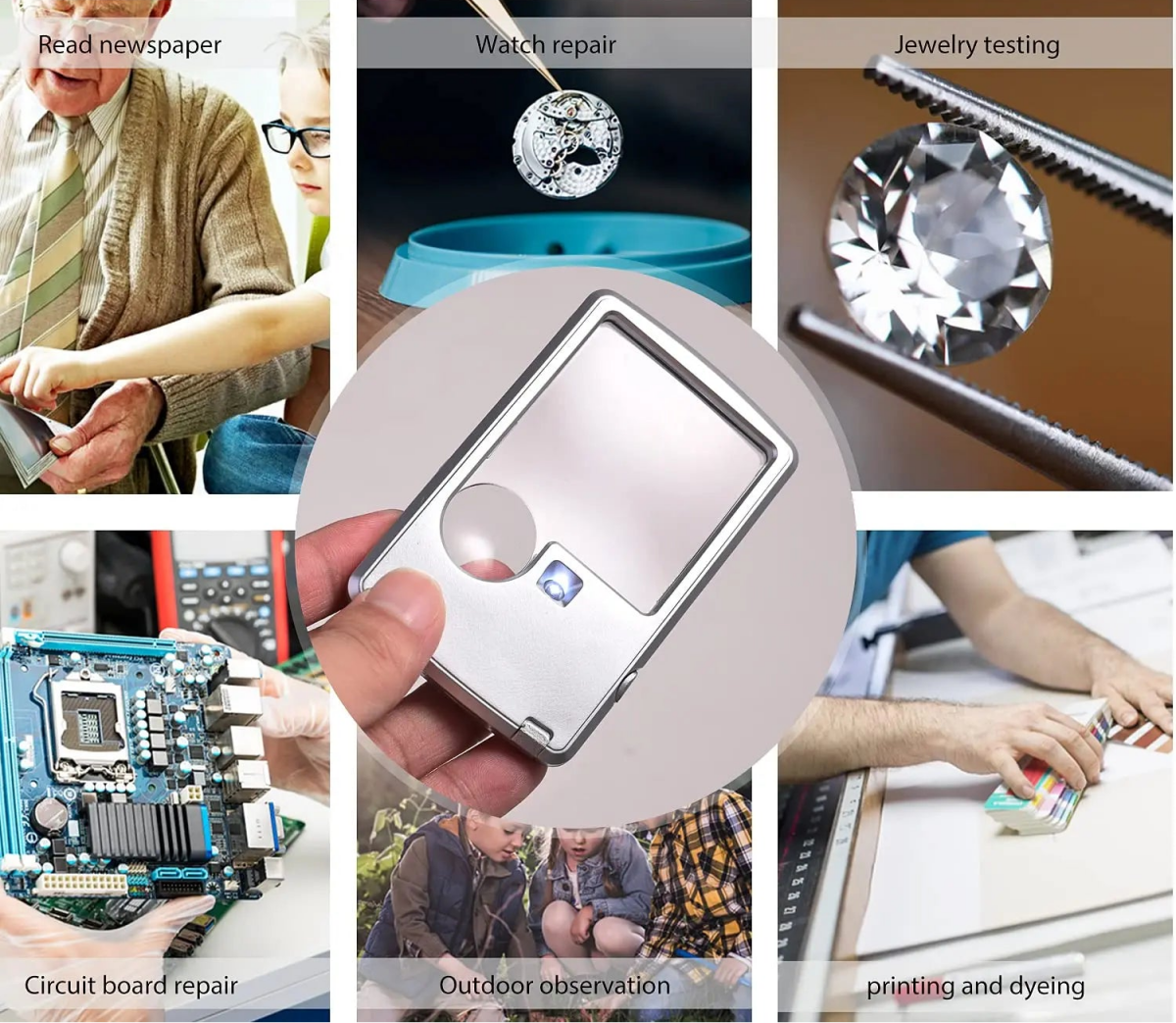 DETAILGLOW – LED-Taschenlupe mit 3-fachem/6-fachem Präzisionszoom 4