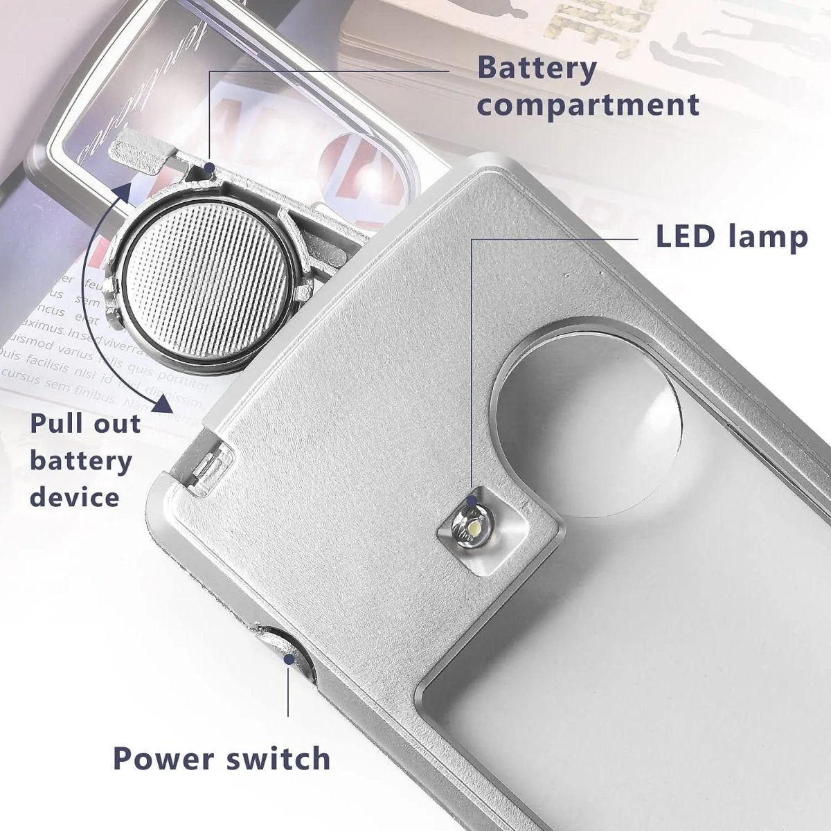 DETAILGLOW – LED pocket magnifier with 3x/6x precision zoom 5