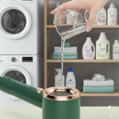 DEWRINKIQ – Draagbare handstomer voor textiel met titaniumplaat & 50ml watertank