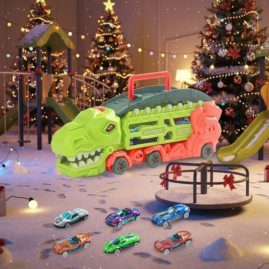 DINOCHARGER – Verwandlungsfähiger Dino-Transporter mit Auswurfmechanismus per Knopfdruck und Mini-Autos 0