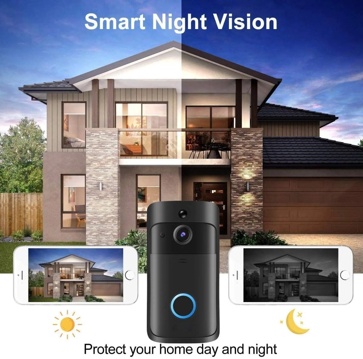 DOORWISE – Intelligente Video-Türklingelkamera für Zuhause mit HD-Nachtsicht und Zwei-Wege-Audio 5