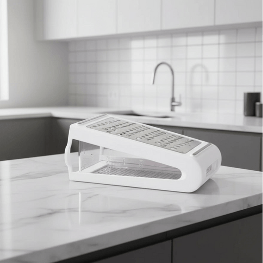 DOPPELREIBE – Zweiseitige Käsereibe aus Edelstahl mit rutschfester Unterseite 0