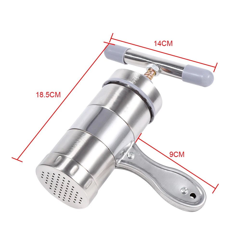 DOUGHEX – Manuelle Nudelmaschine aus Edelstahl mit 5 austauschbaren Formköpfen 5