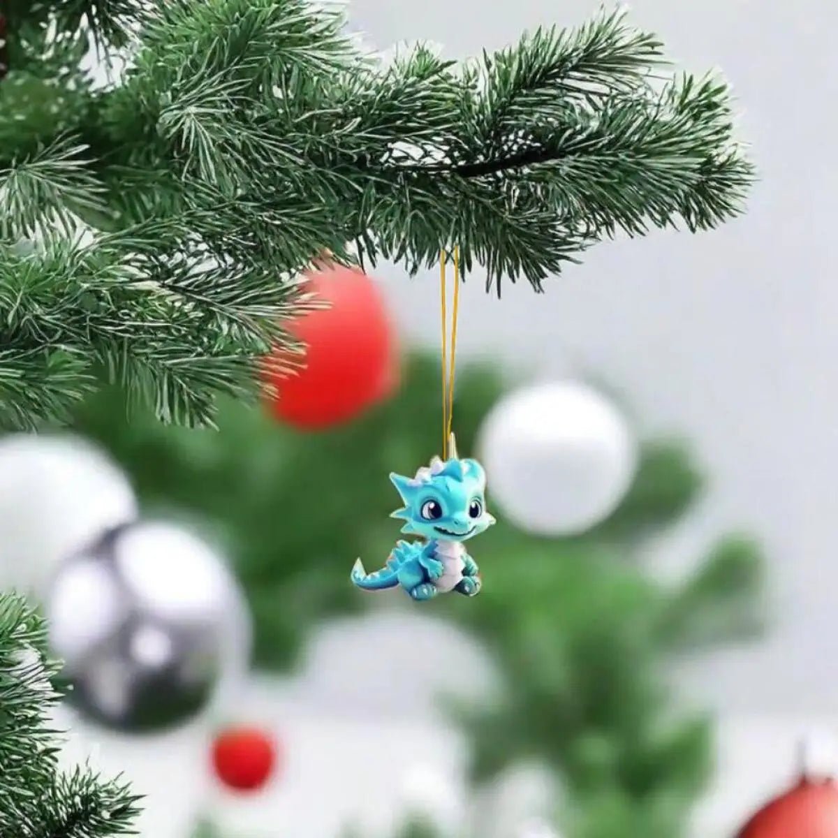 DRAGONTIME – 24-teiliger 2D-Weihnachts-Drachen-Adventskalender mit Acryl-Ornamenten 2