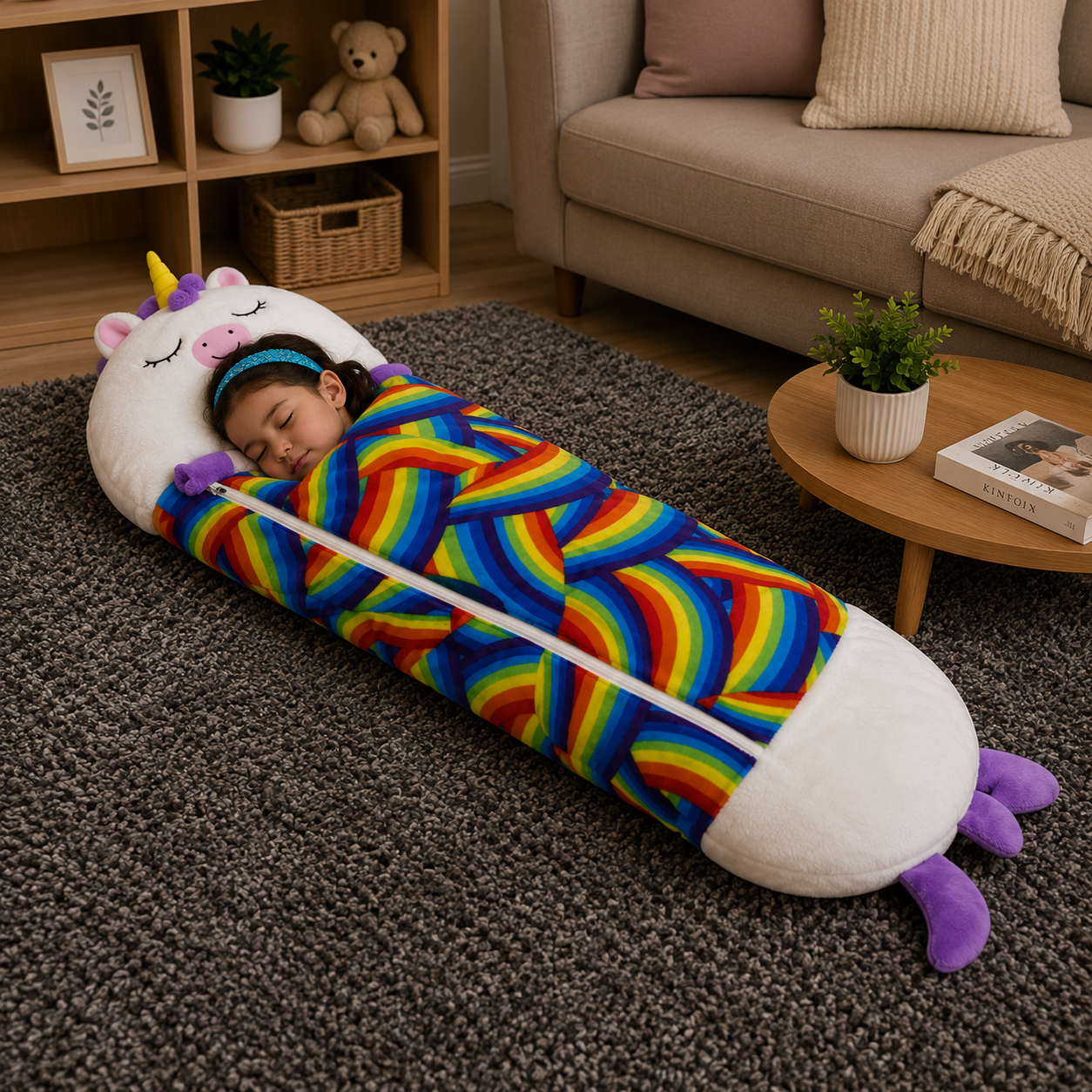 DREAMPAL – Peluche 2 en 1 con saco de dormir cómodo