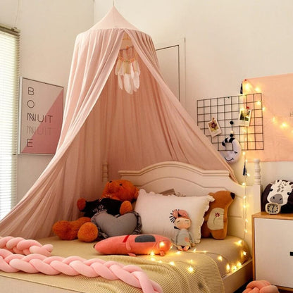 DREAMNEST – Hängender Betthimmel für Kinder mit weichem Stoffdesign 0