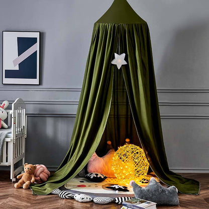 DREAMNEST – Hängender Betthimmel für Kinder mit weichem Stoffdesign 15