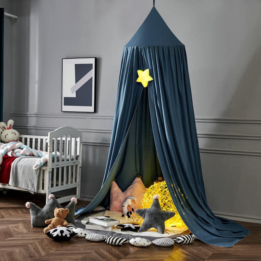 DREAMNEST – Hängender Betthimmel für Kinder mit weichem Stoffdesign 21