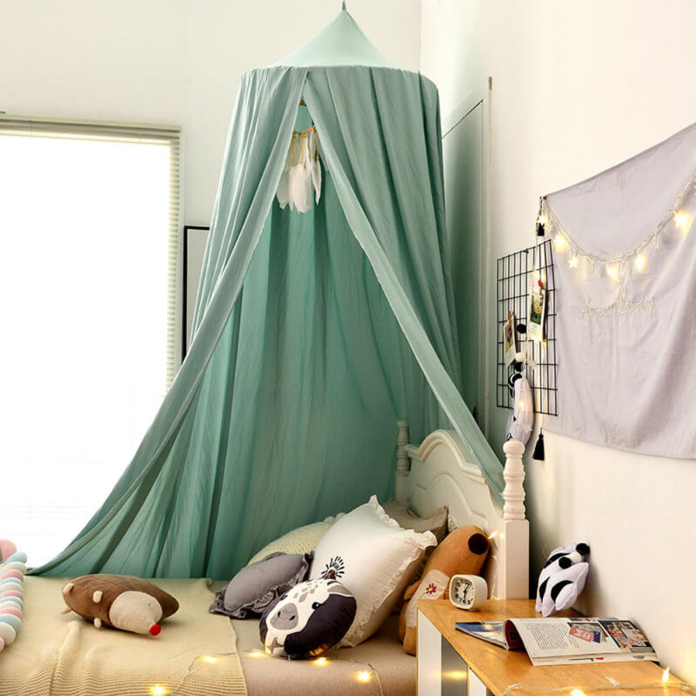 DREAMNEST – Hängender Betthimmel für Kinder mit weichem Stoffdesign 4