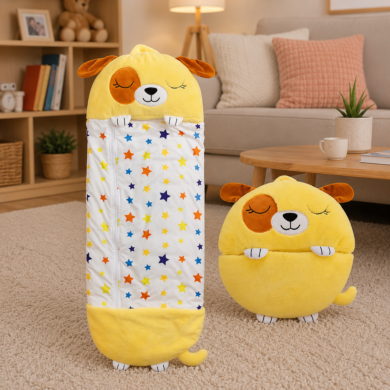 DREAMPAL – Peluche 2 en 1 con saco de dormir cómodo