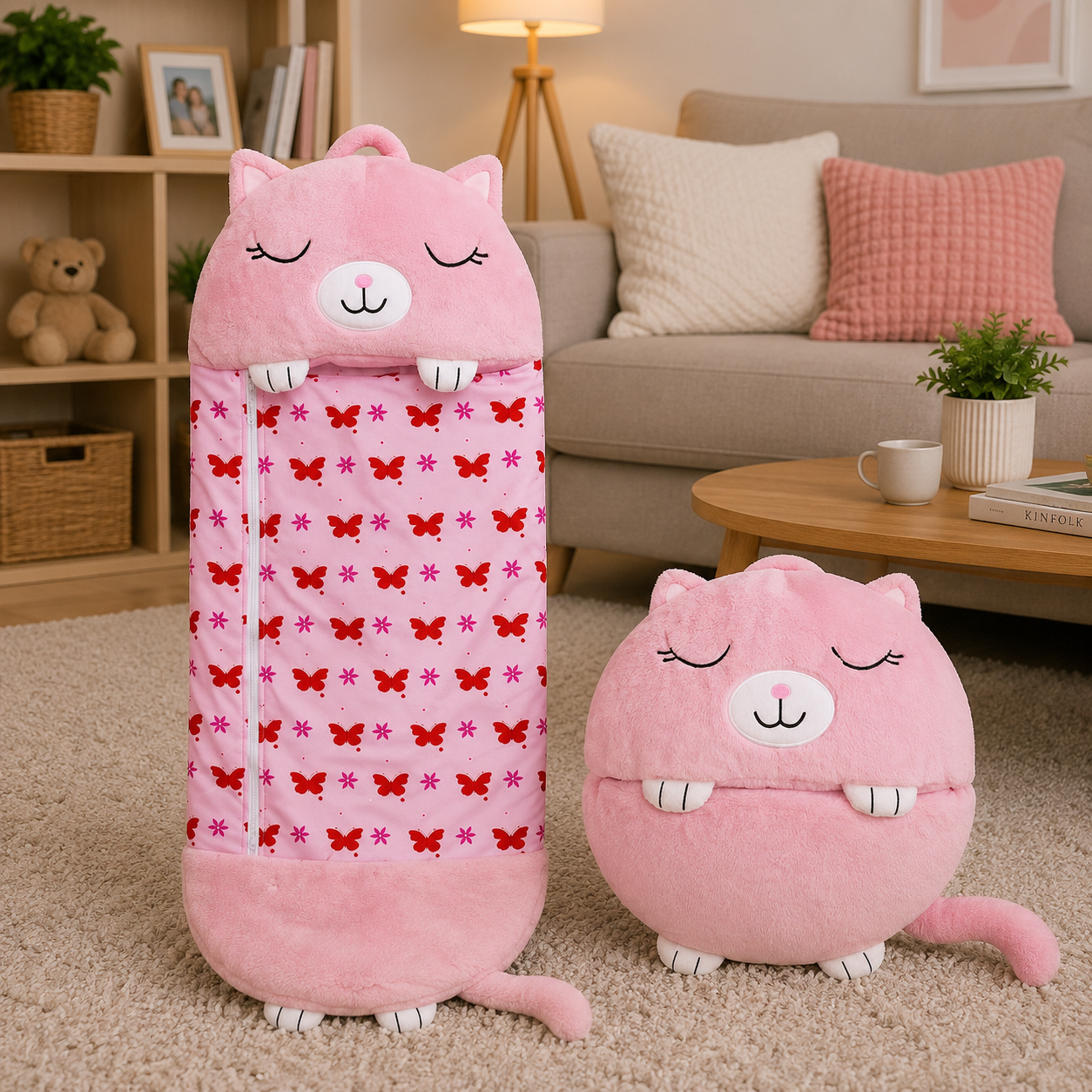 DREAMPAL – Peluche 2 en 1 con saco de dormir cómodo