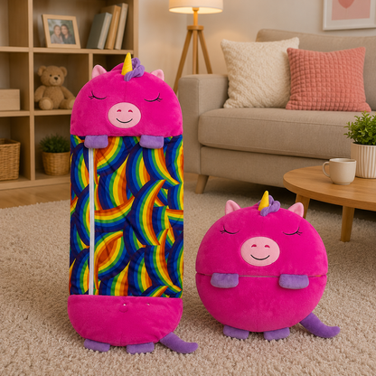 DREAMPAL – Peluche 2 en 1 con saco de dormir cómodo