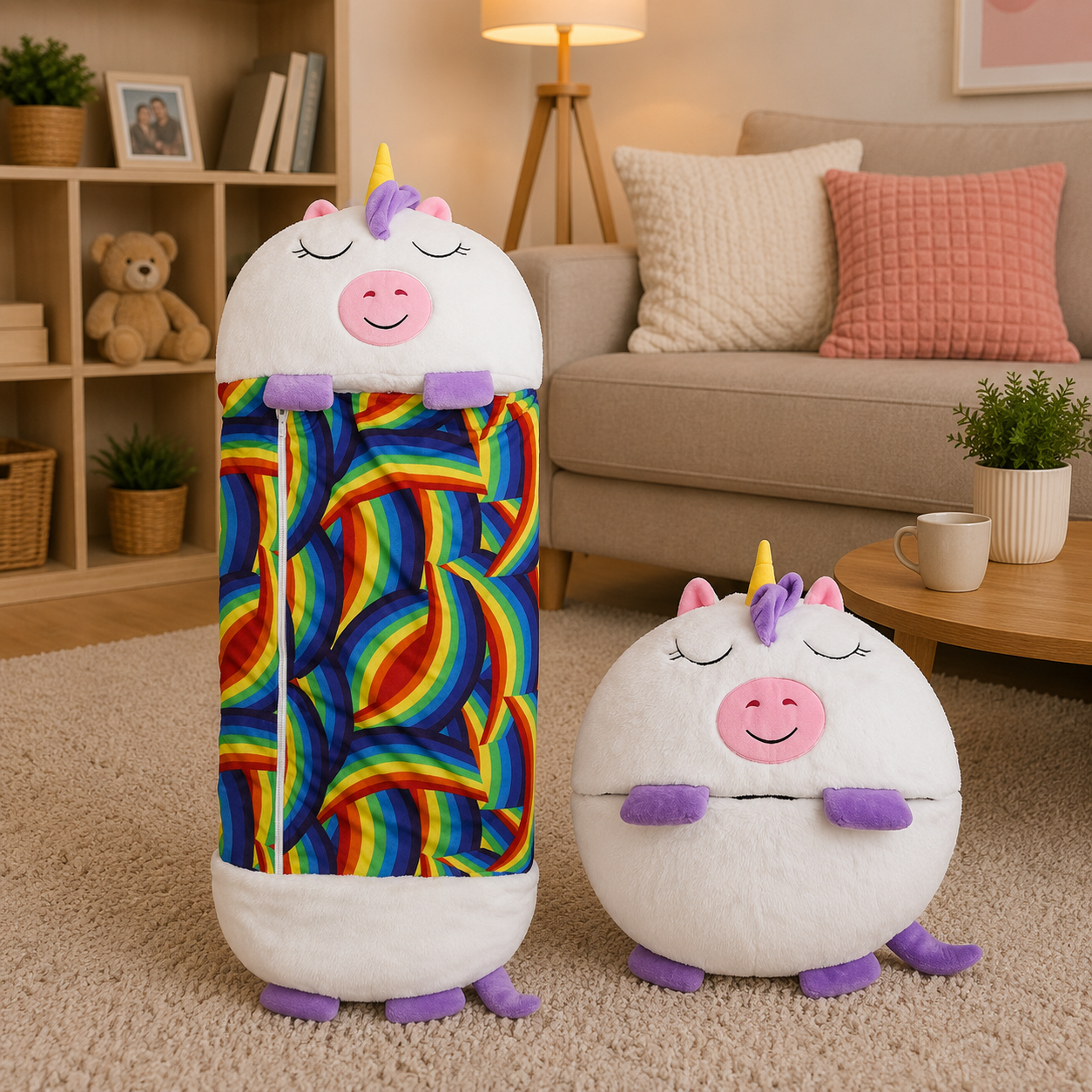 DREAMPAL – Peluche 2 en 1 con saco de dormir cómodo