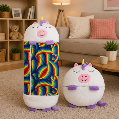 DREAMPAL – Peluche 2 en 1 con saco de dormir cómodo