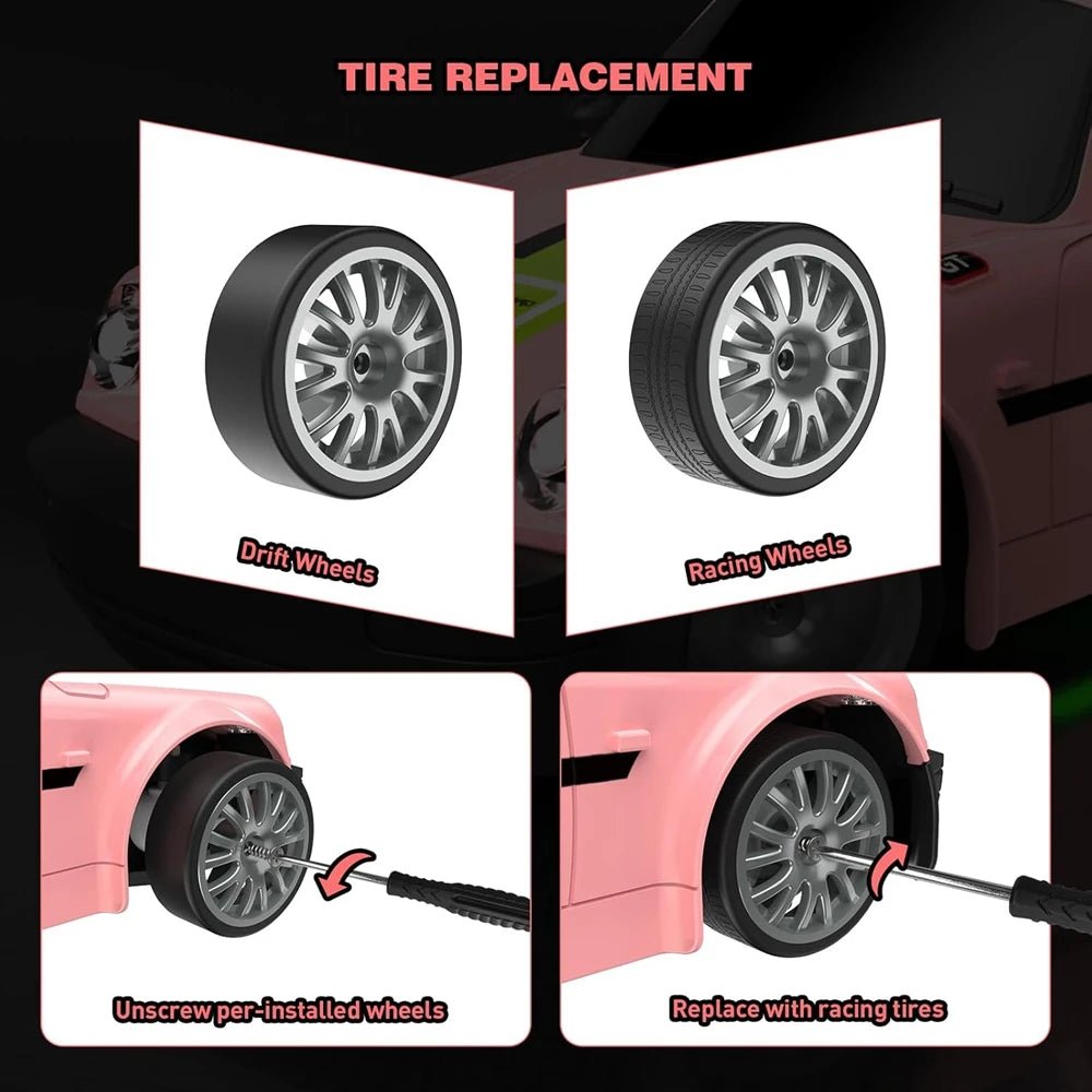 DRIFTLUX – 1:20 Hochgeschwindigkeits-4WD-RC-Driftwagen mit LED-Beleuchtung 5