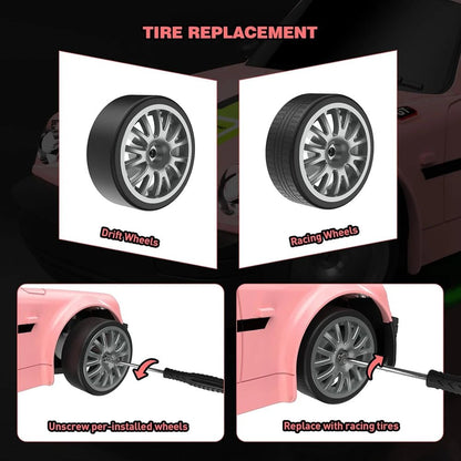 DRIFTLUX – 1:20 Hochgeschwindigkeits-4WD-RC-Driftwagen mit LED-Beleuchtung 5