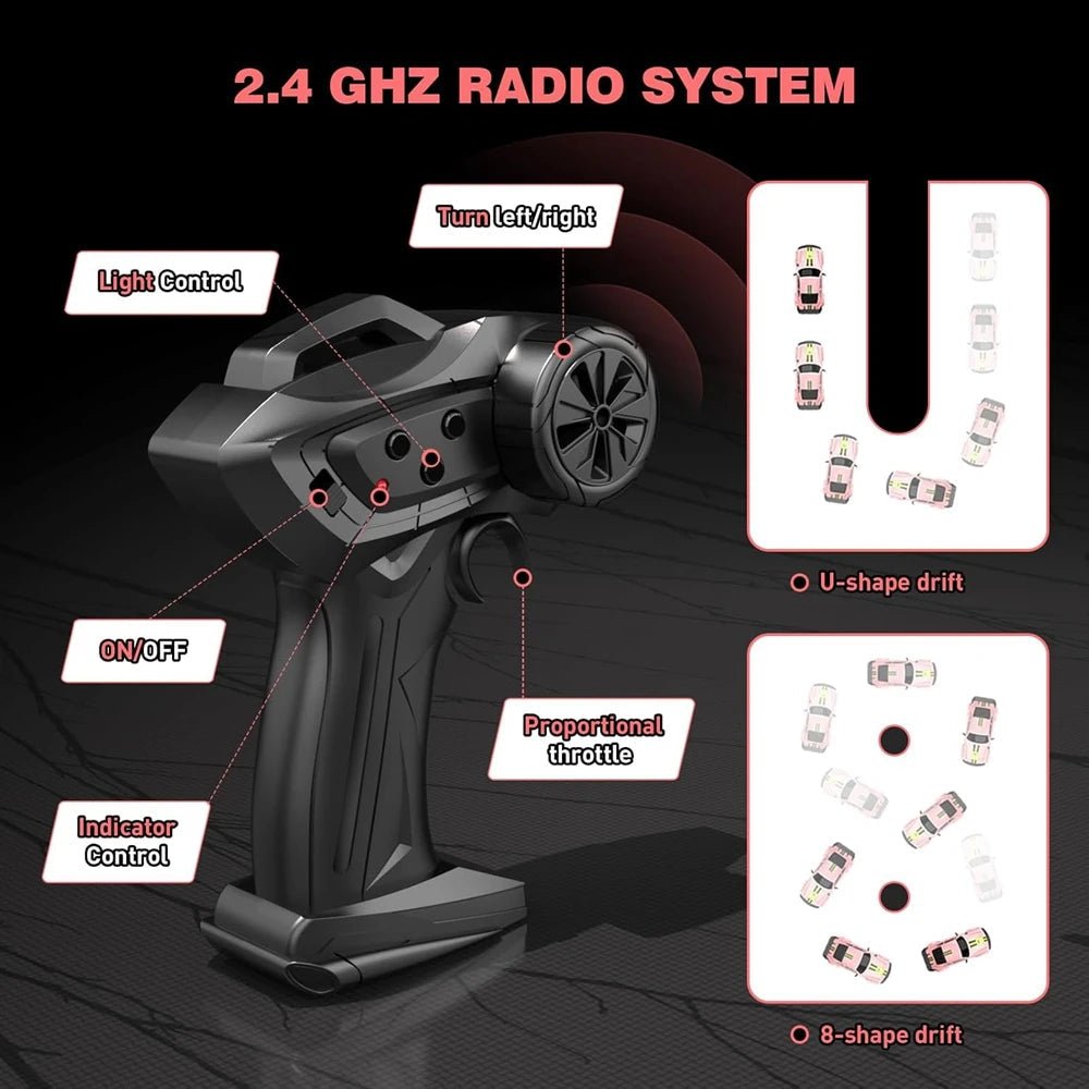 DRIFTLUX – 1:20 Hochgeschwindigkeits-4WD-RC-Driftwagen mit LED-Beleuchtung 6