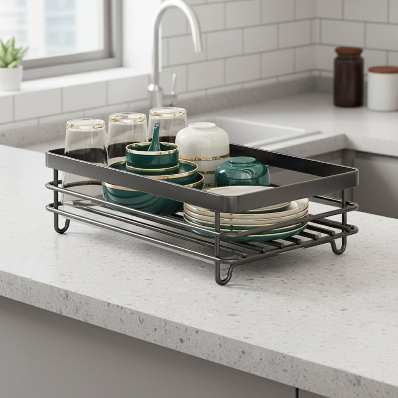 DRYFLEX – Verstellbarer Geschirrtrockner aus Edelstahl, kompakt und faltbar für kleine Küchen 0