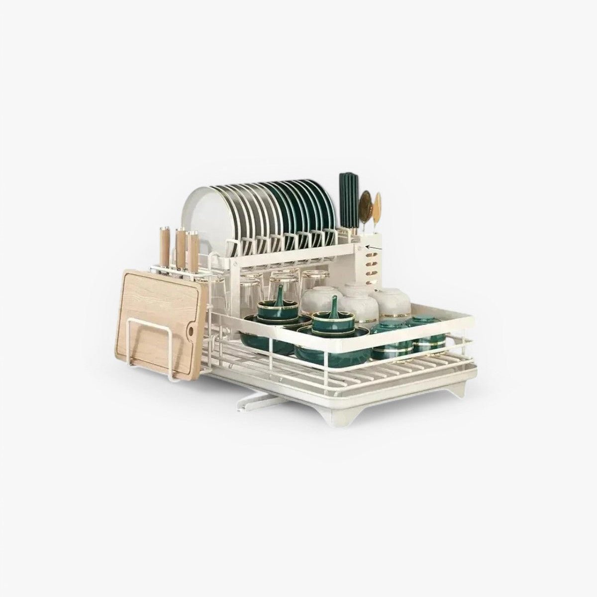 DRYNEAT – Eleganter Geschirrtrockenständer – Platzsparender Küchenorganizer aus Edelstahl 7