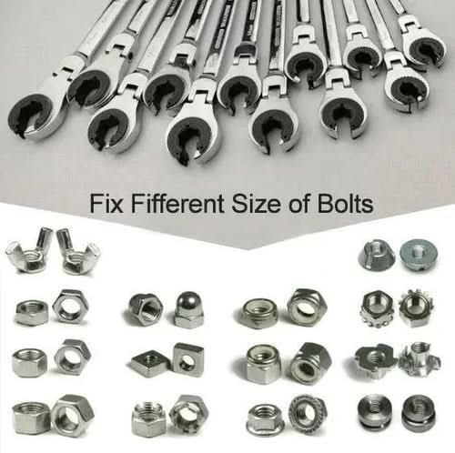DUALWRENCH – 2-in-1-Ratschenschlüssel mit festem und flexiblem Kopf 6