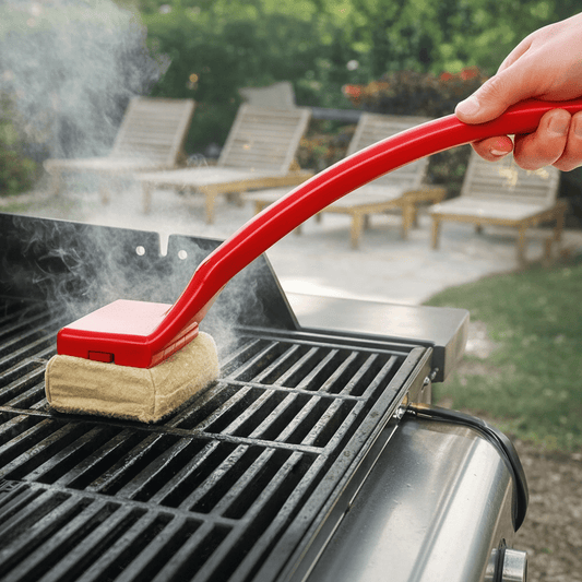 Dampfgrill-Reinigungsbürste mit Langem Griff und Kratzfreiem Pad für Sichere Reinigung 2