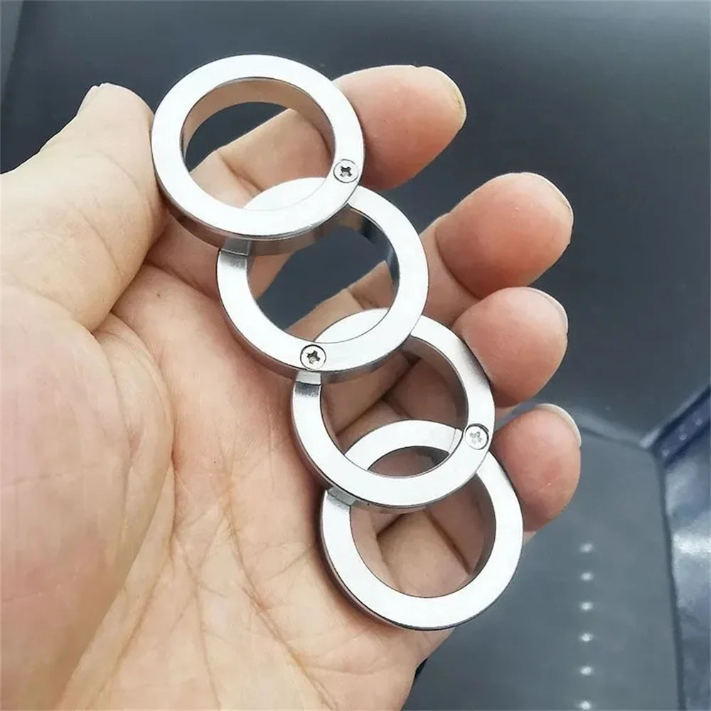 DefendRing Taktischer Faltring | Selbstverteidigungsring aus Edelstahl | Drehbares Design | Stilvolles Schutzzubehör 2
